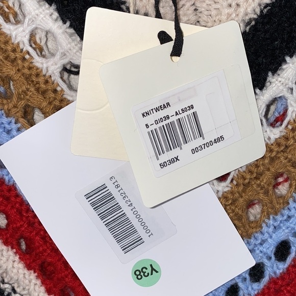 Vicolo Handcrafted Bohemian Crochet Knitwear Knitted Fringe Cape Poncho - Picture 7 of 10